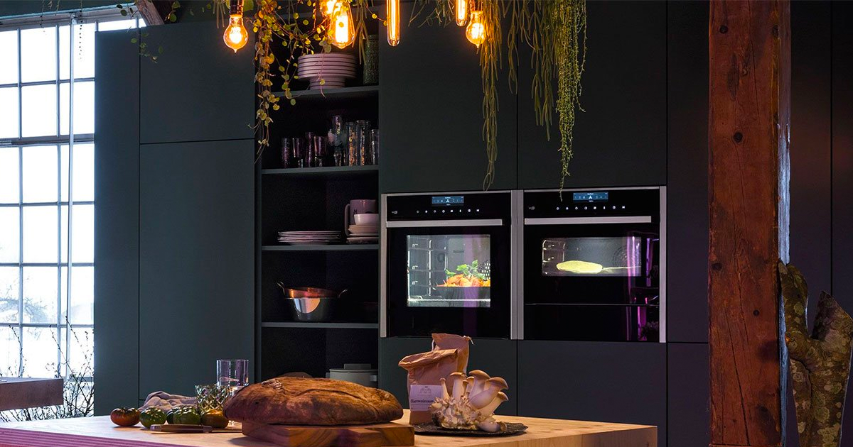 dark kitchen appliances