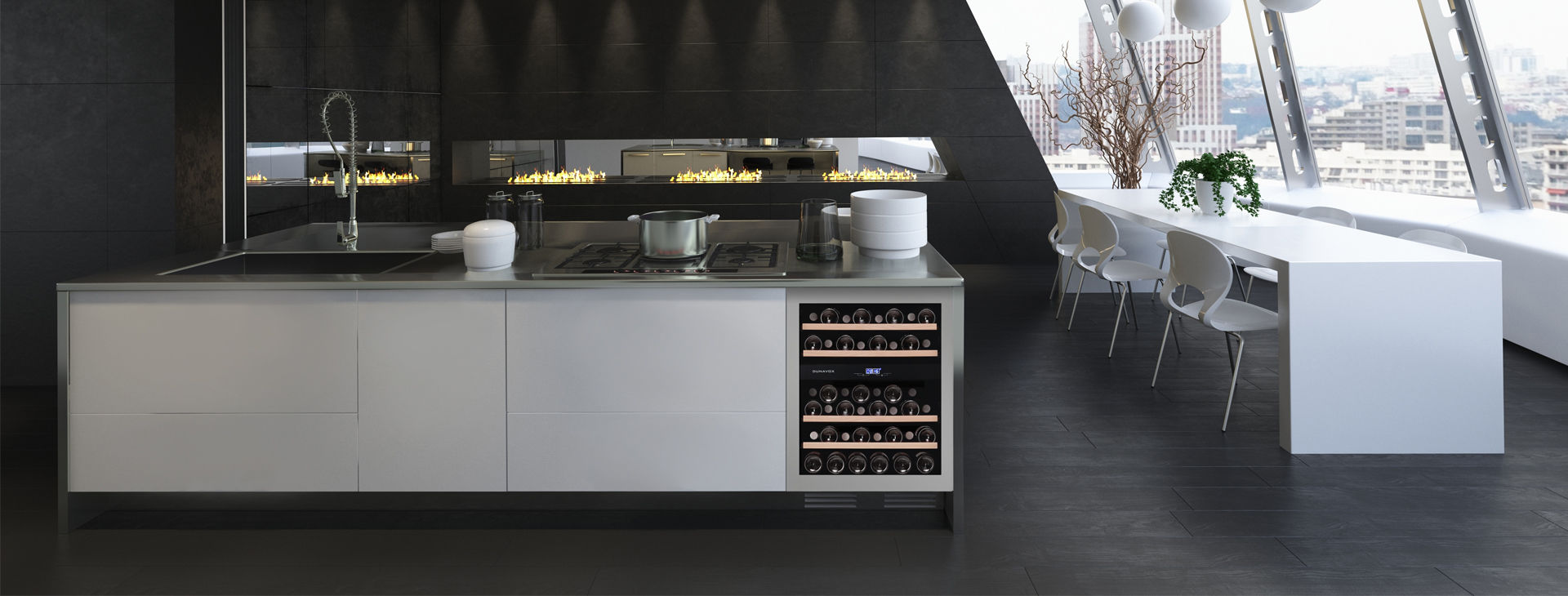 black wine cooler ideas