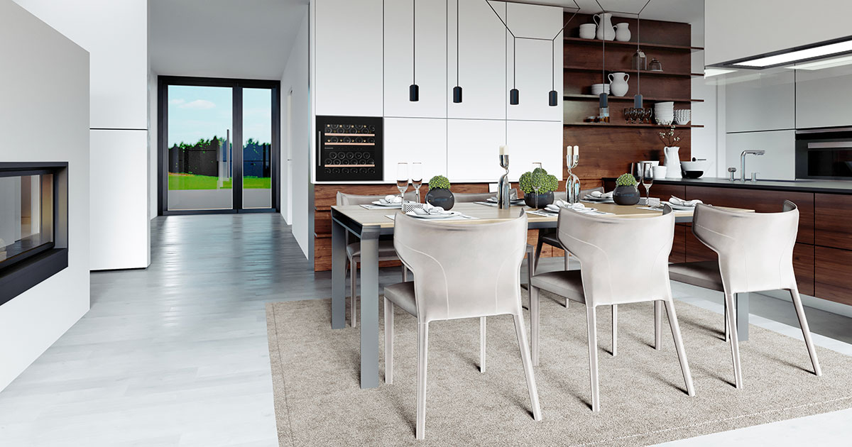 Wine coolers with integrated ventilation systems