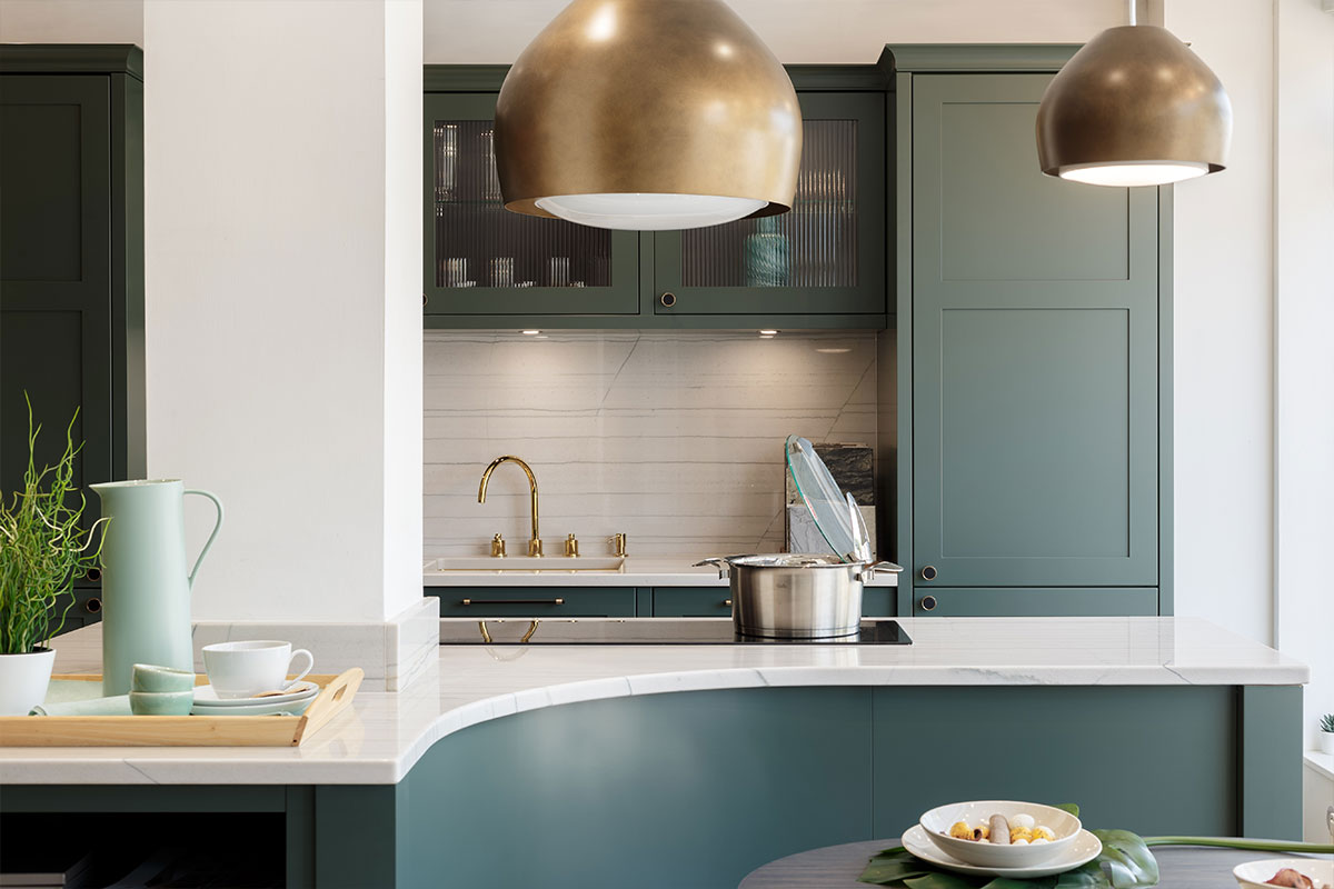 Callerton kitchen park green 2