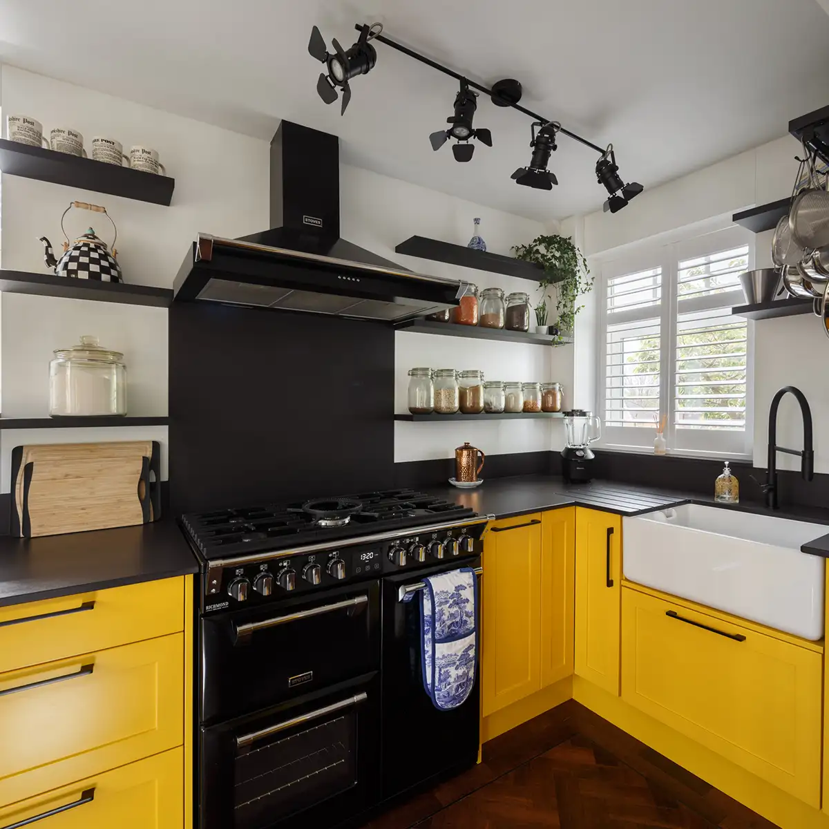 cladded kitchen walls