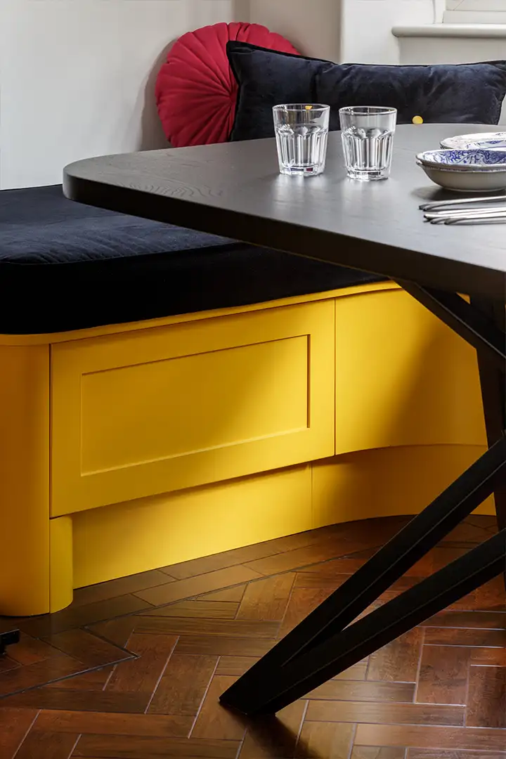 kitchen seating yellow