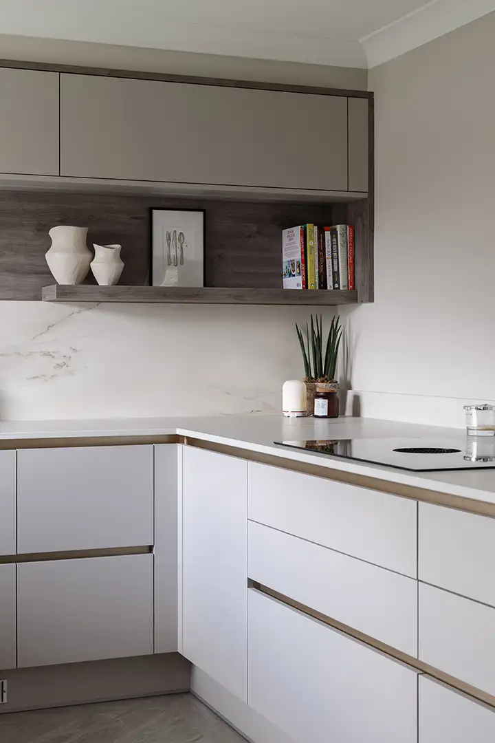 Handleless slab kitchen